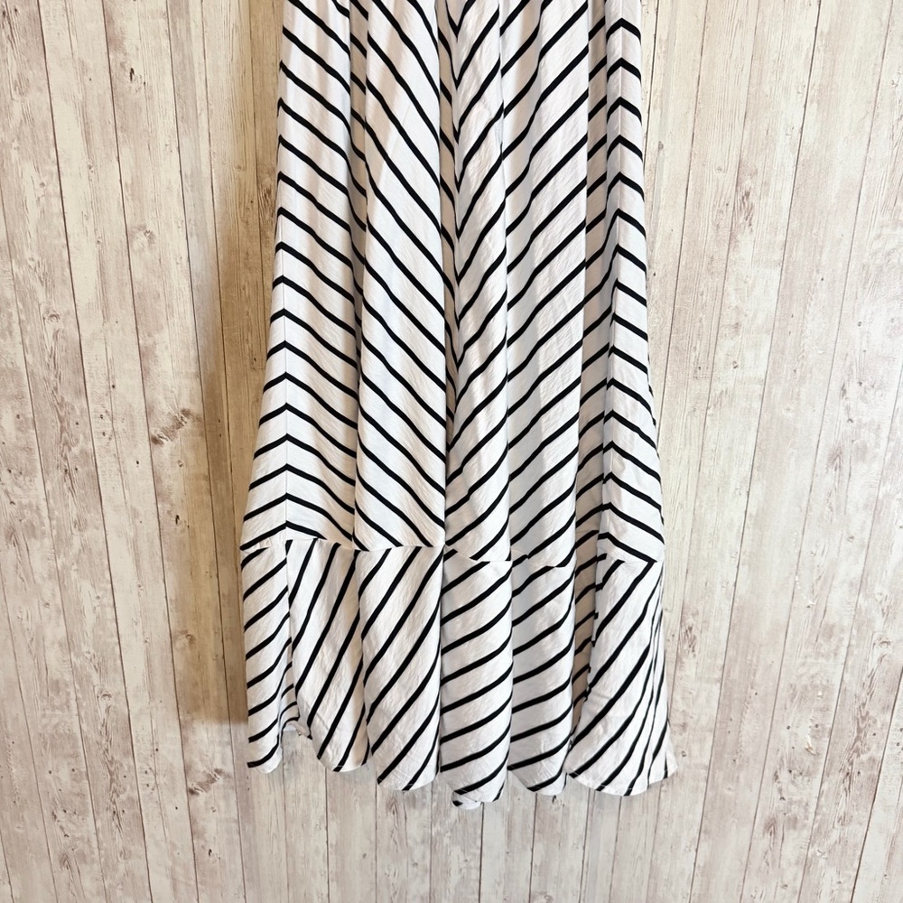 J. Jill Heather V-Neck Striped Tasseled Rope Viscose Dress - Picture 8 of 9